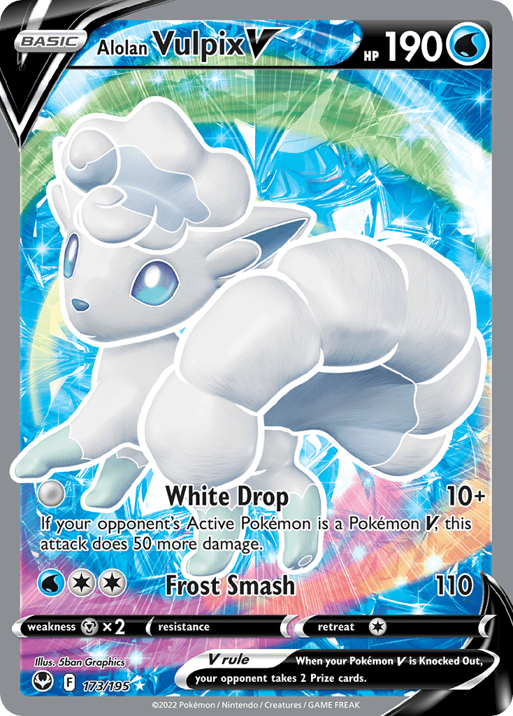 Alolan Vulpix V Pokémon card