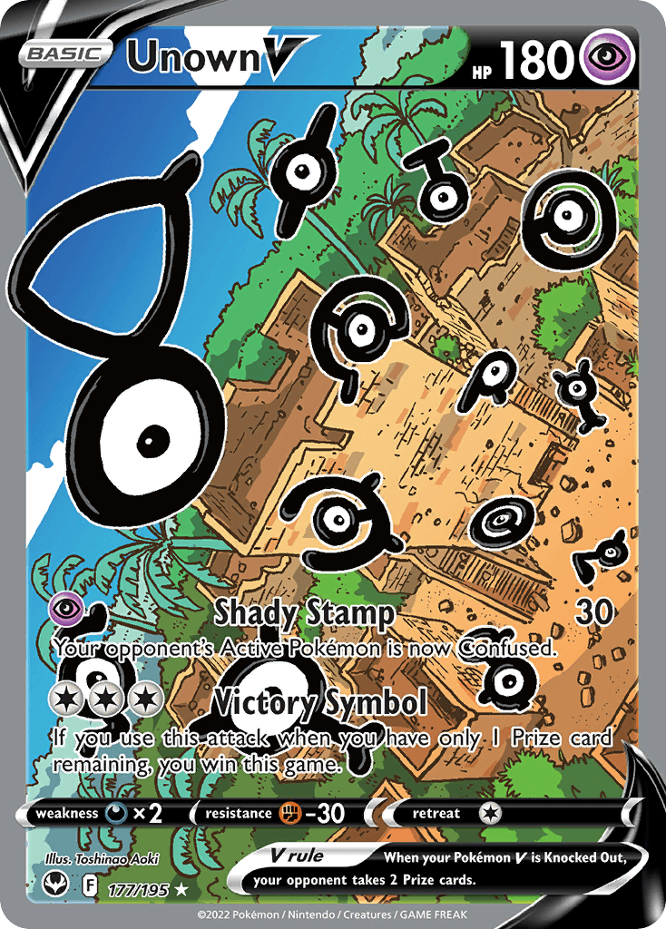 Unown V Pokémon card