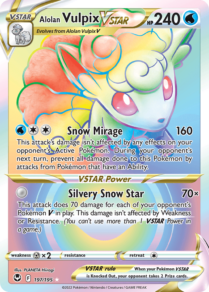 Alolan Vulpix VSTAR Pokémon card