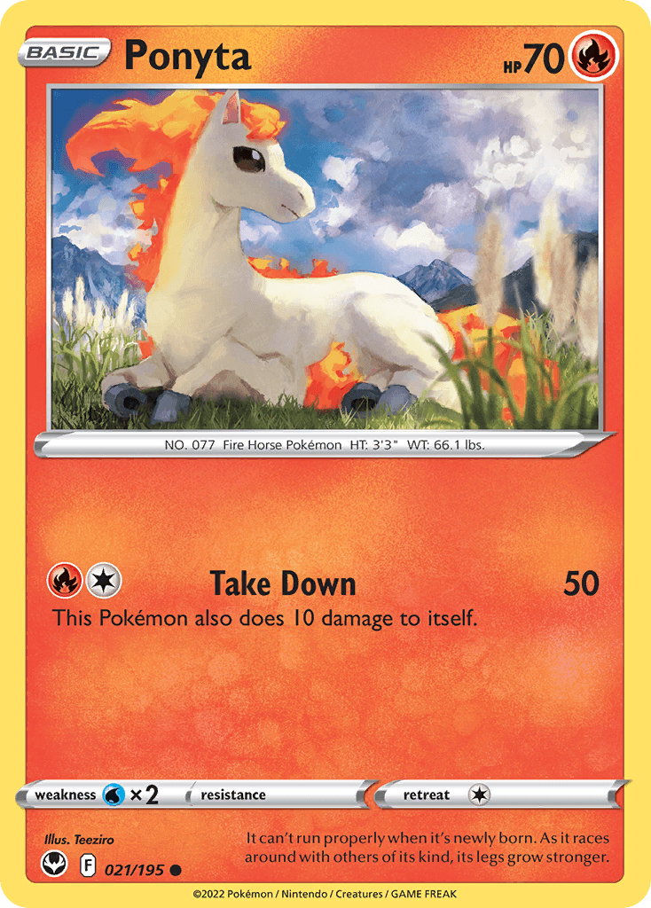 Ponyta Pokémon card