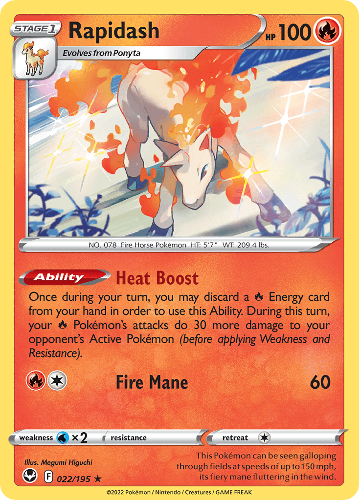 Rapidash Pokémon card