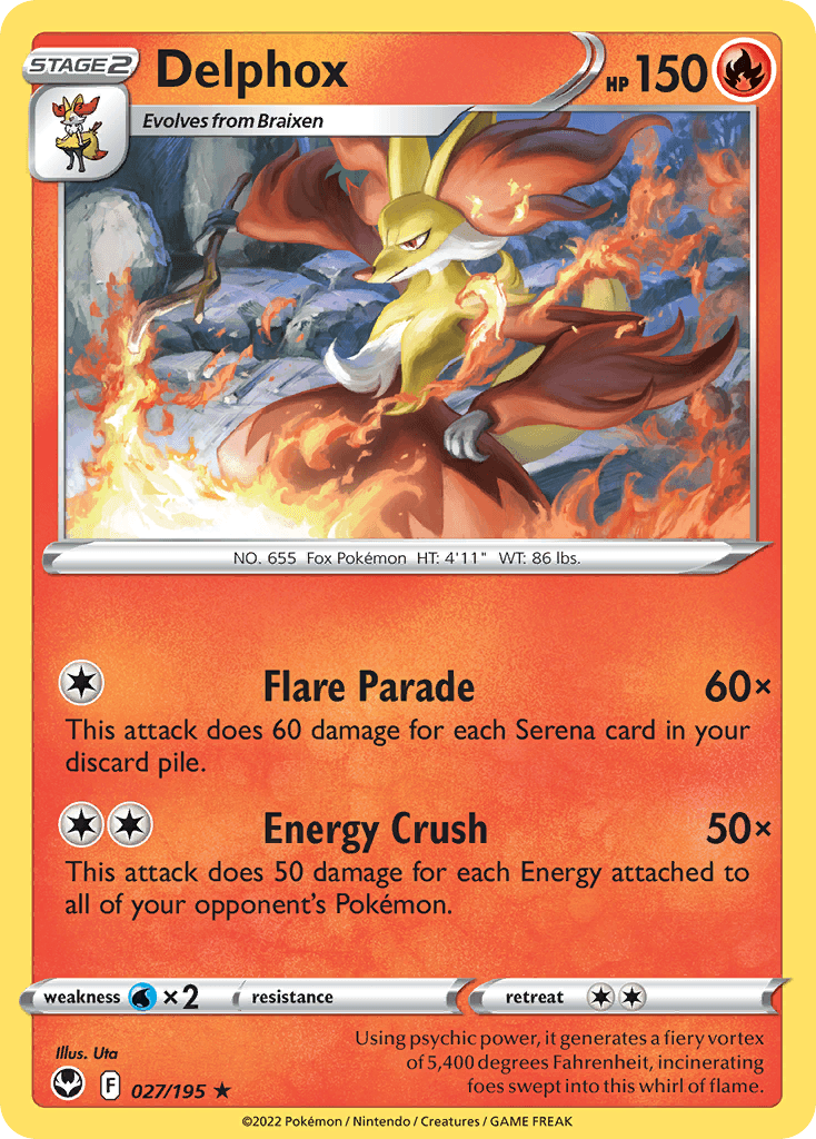 Delphox Pokémon card