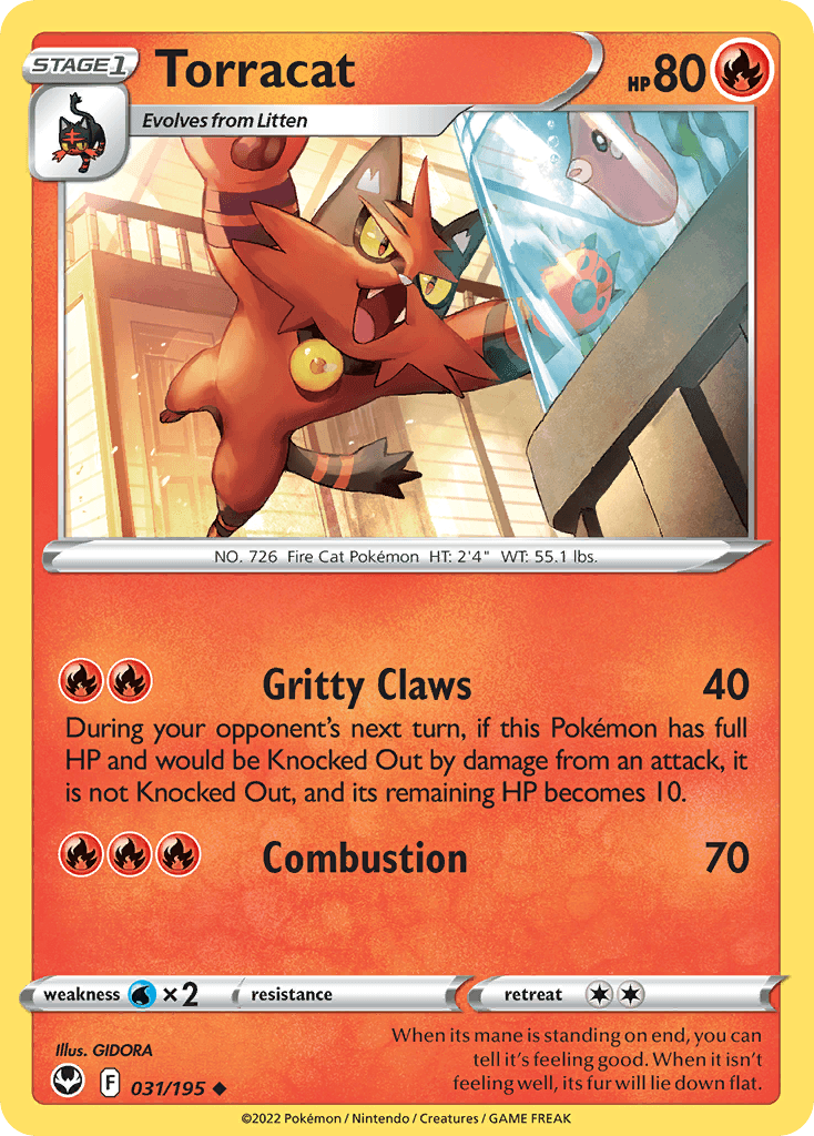 Torracat Pokémon card