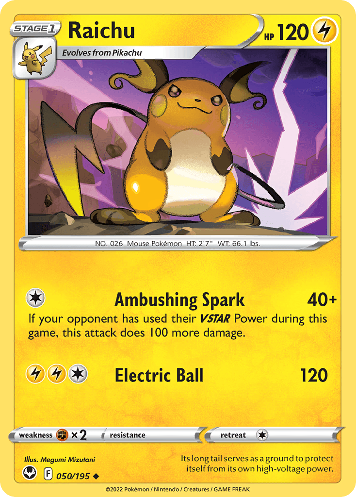 Raichu Pokémon card
