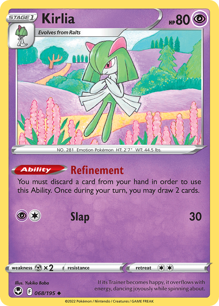 Kirlia Pokémon card