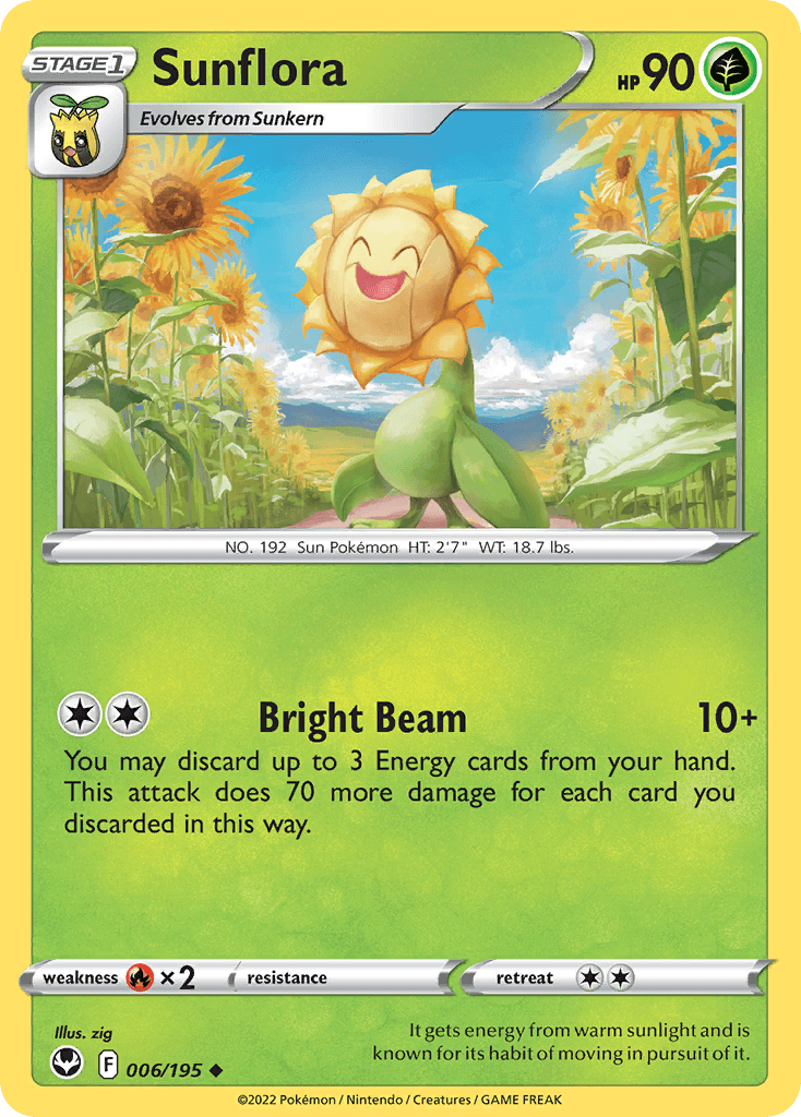 Sunflora Pokémon card