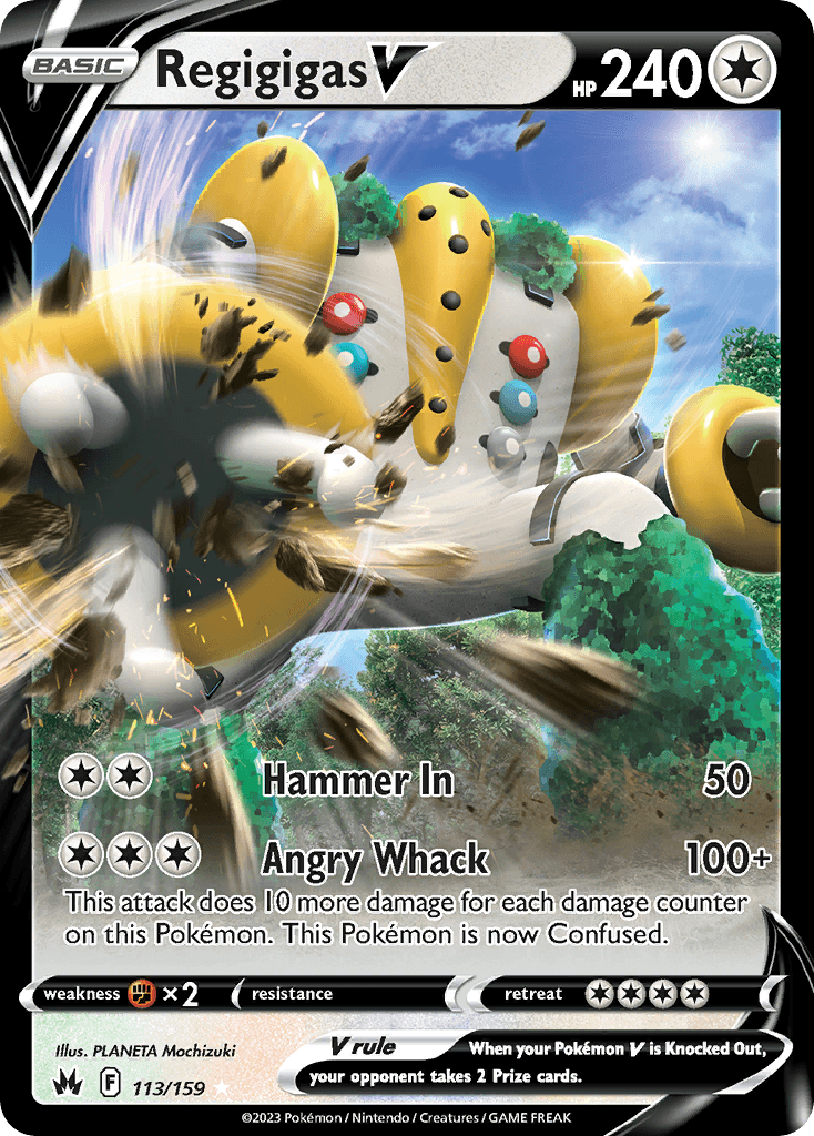 Regigigas V Pokémon card