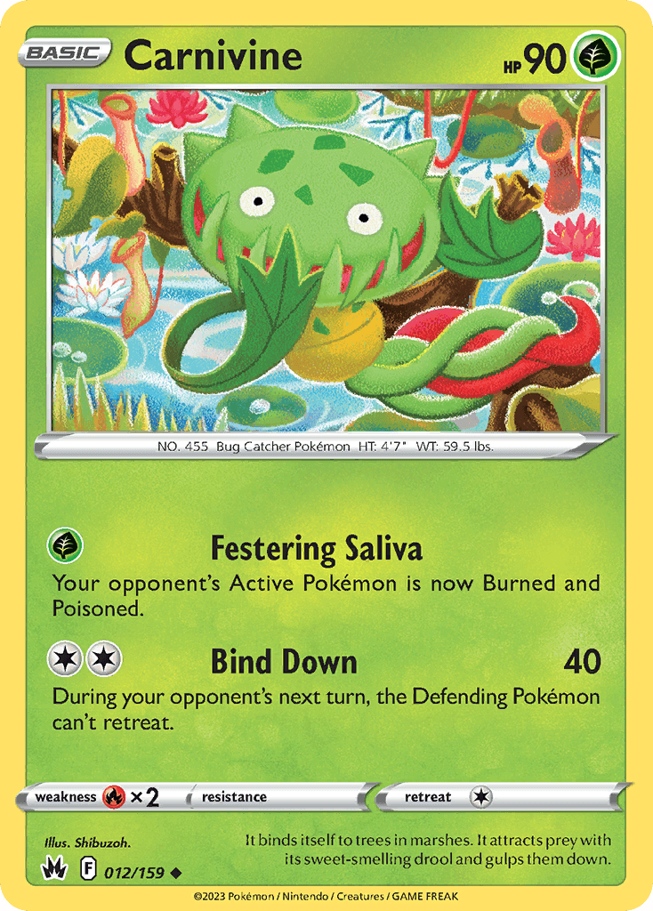 Carnivine Pokémon card