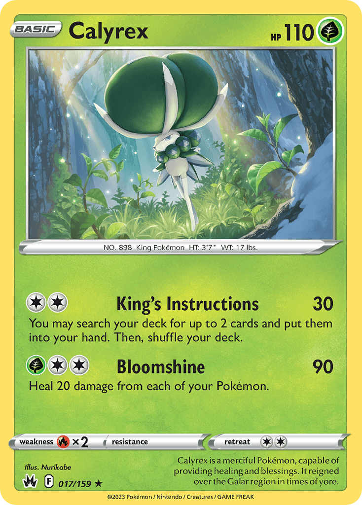 Calyrex Pokémon card