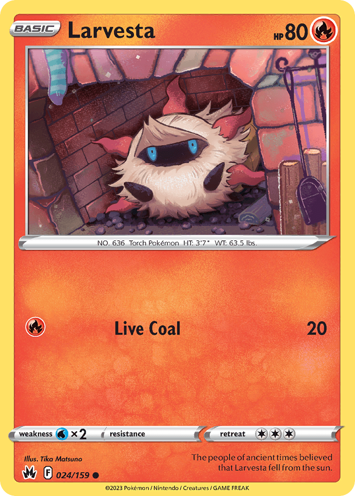 Larvesta Pokémon card