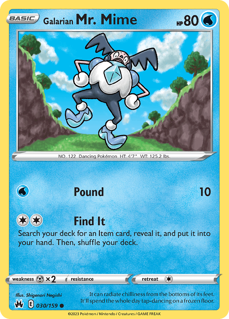 Galarian Mr. Mime Pokémon card