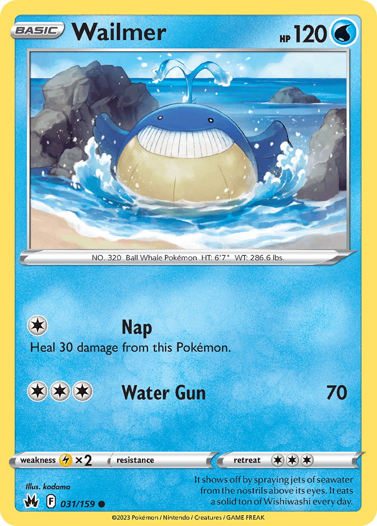 Wailmer Pokémon card