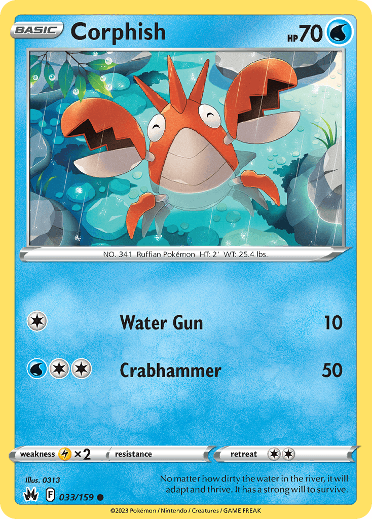 Corphish Pokémon card