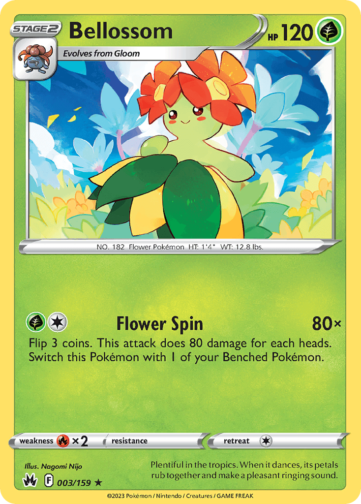 Bellossom Pokémon card
