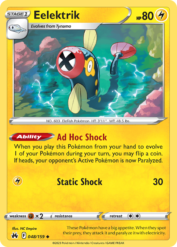 Eelektrik Pokémon card