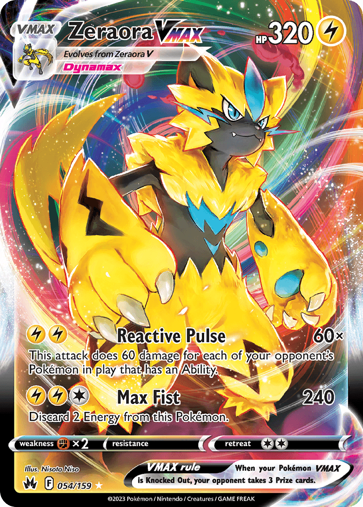 Zeraora VMAX Pokémon card