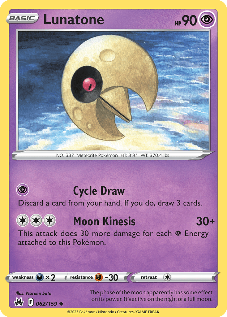 Lunatone Pokémon card