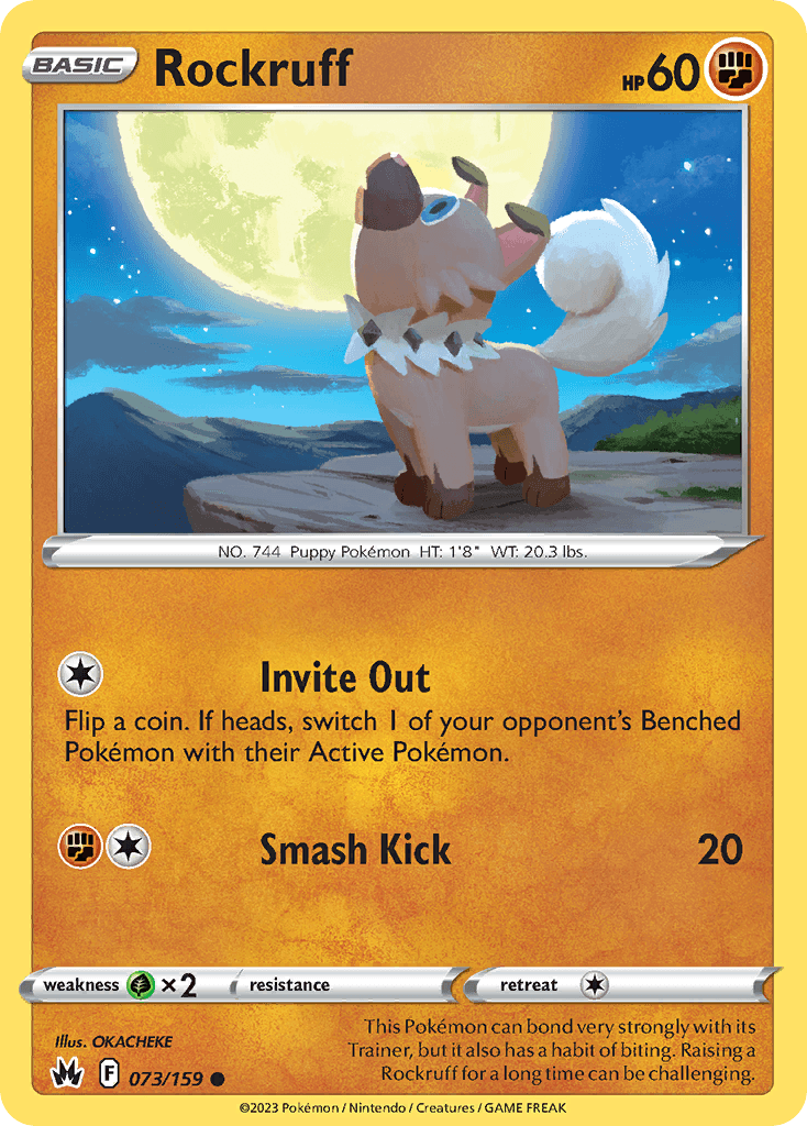 Rockruff Pokémon card