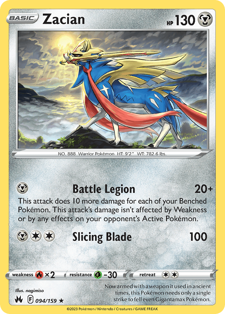 Zacian Pokémon card