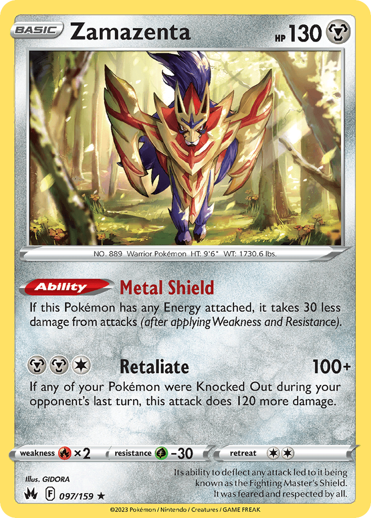 Zamazenta Pokémon card