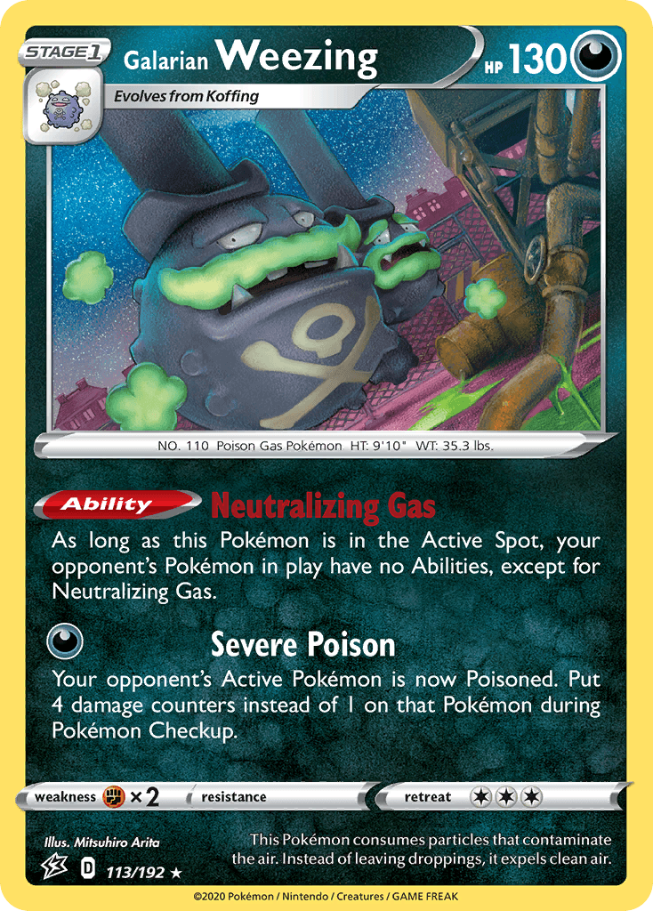 Galarian Weezing Pokémon card