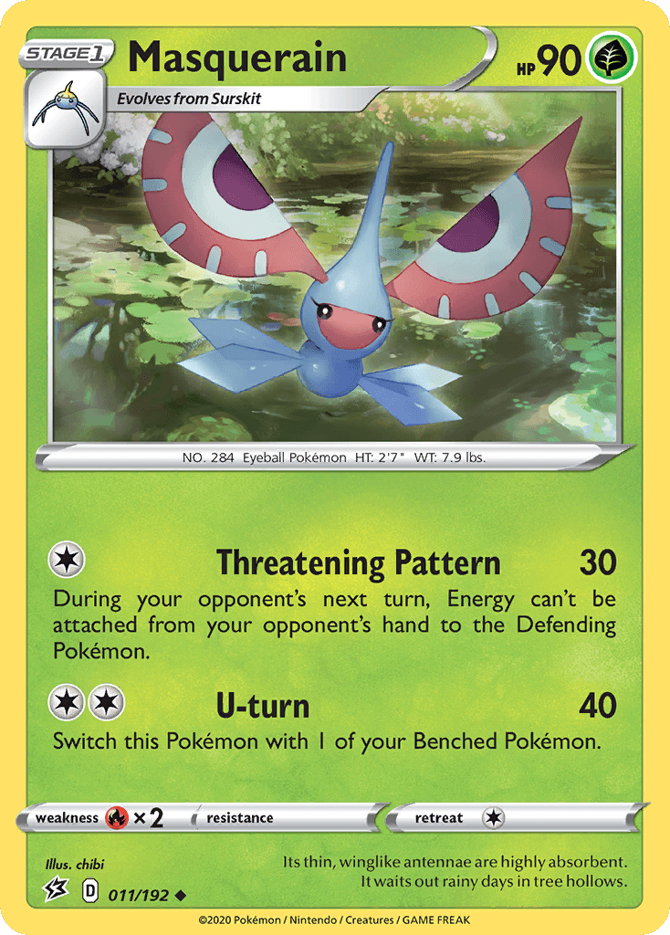 Masquerain Pokémon card