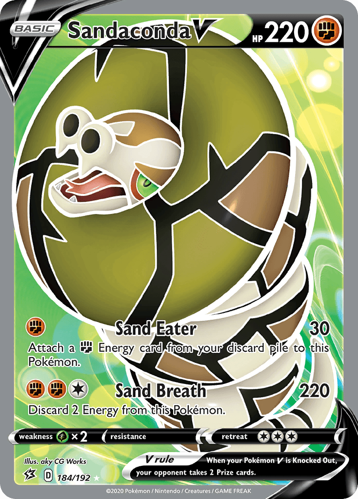 Sandaconda V Pokémon card
