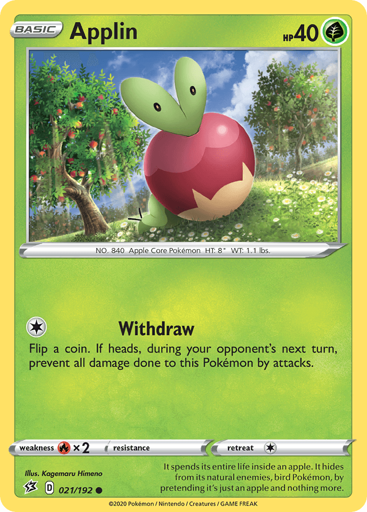 Applin Pokémon card