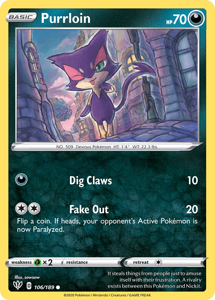 Purrloin Pokémon card