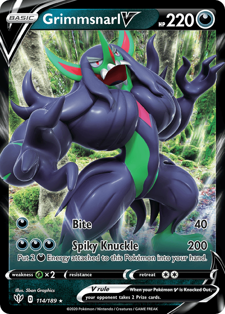 Grimmsnarl V Pokémon card