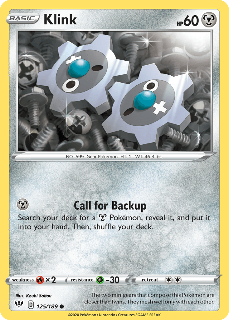 Klink Pokémon card
