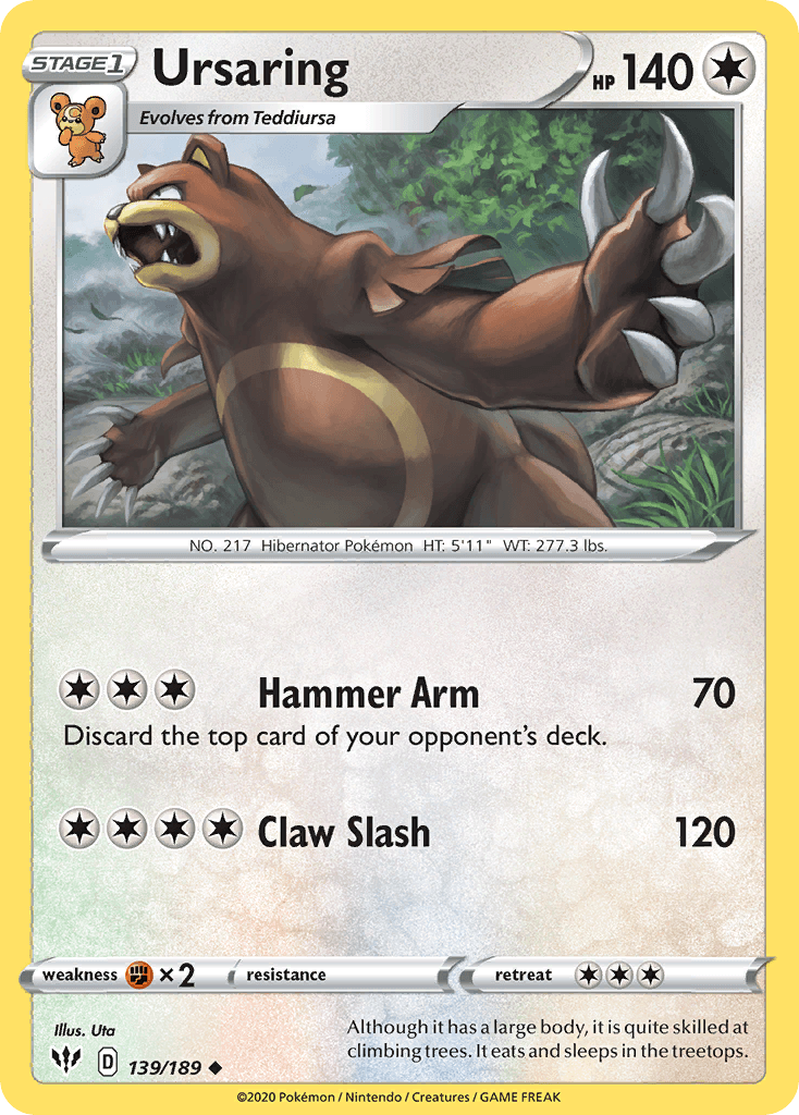Ursaring Pokémon card