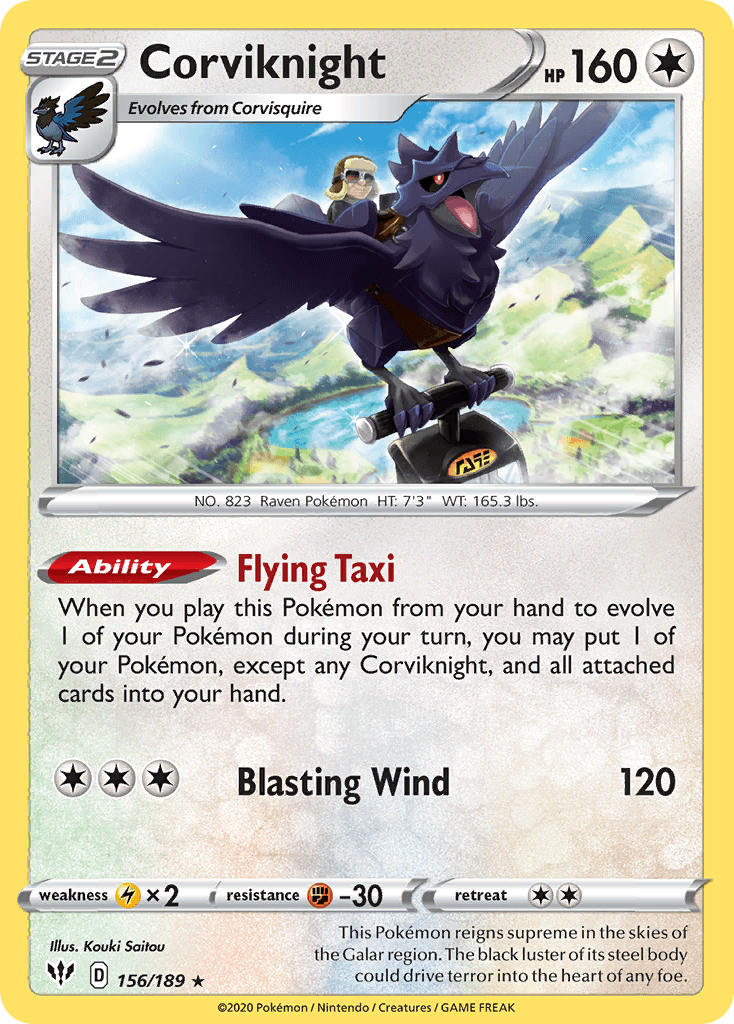 Corviknight Pokémon card