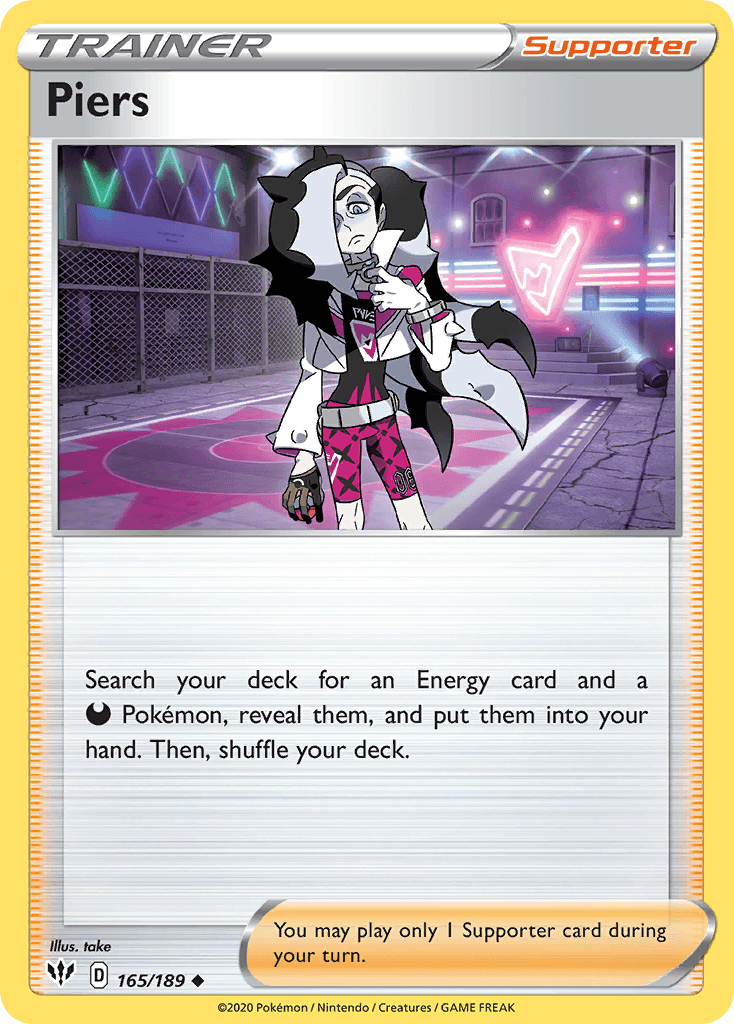 Piers Pokémon card