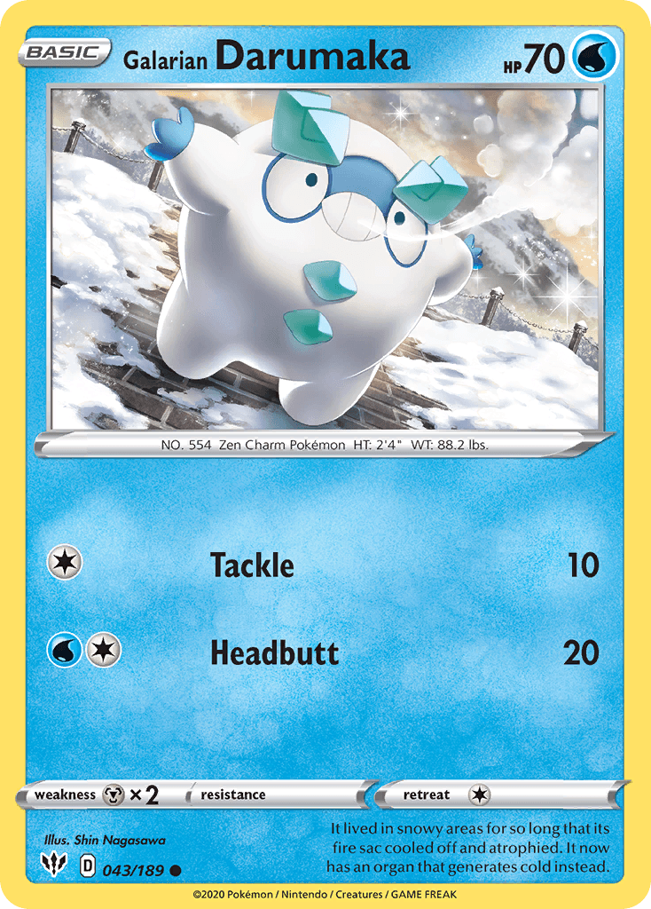 Galarian Darumaka Pokémon card