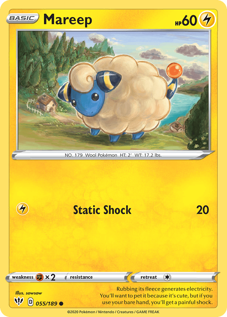 Mareep Pokémon card