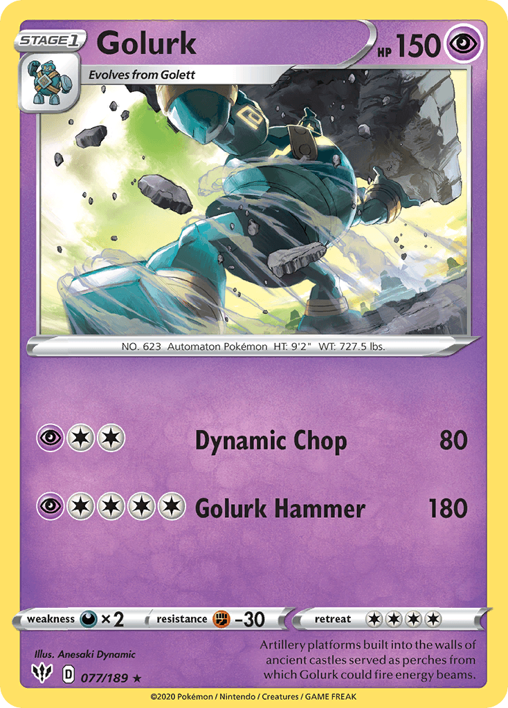 Golurk Pokémon card
