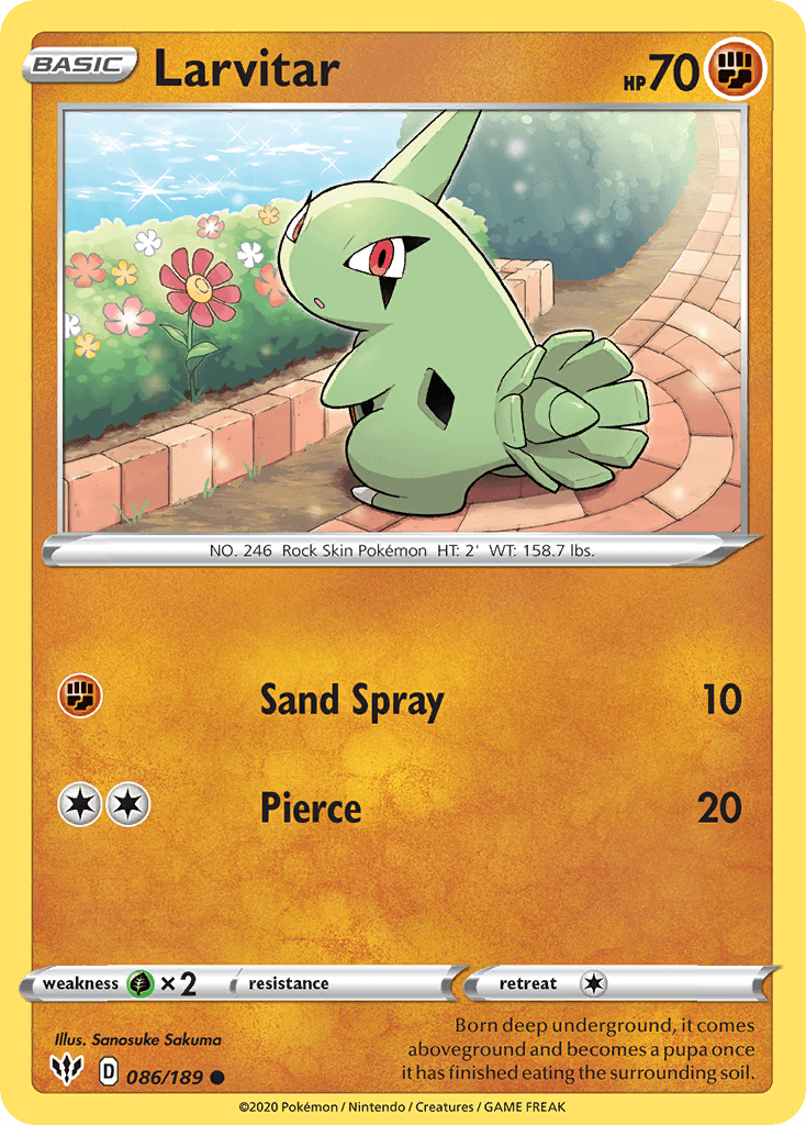 Larvitar Pokémon card