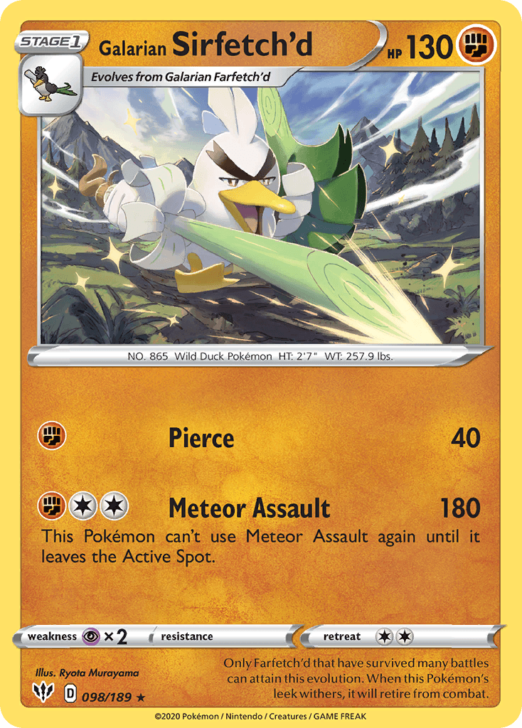 Galarian Sirfetch'd Pokémon card