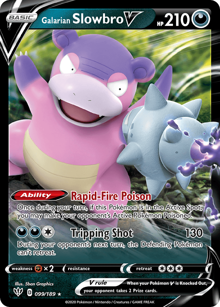 Galarian Slowbro V Pokémon card