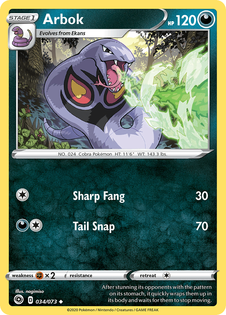 Arbok Pokémon card