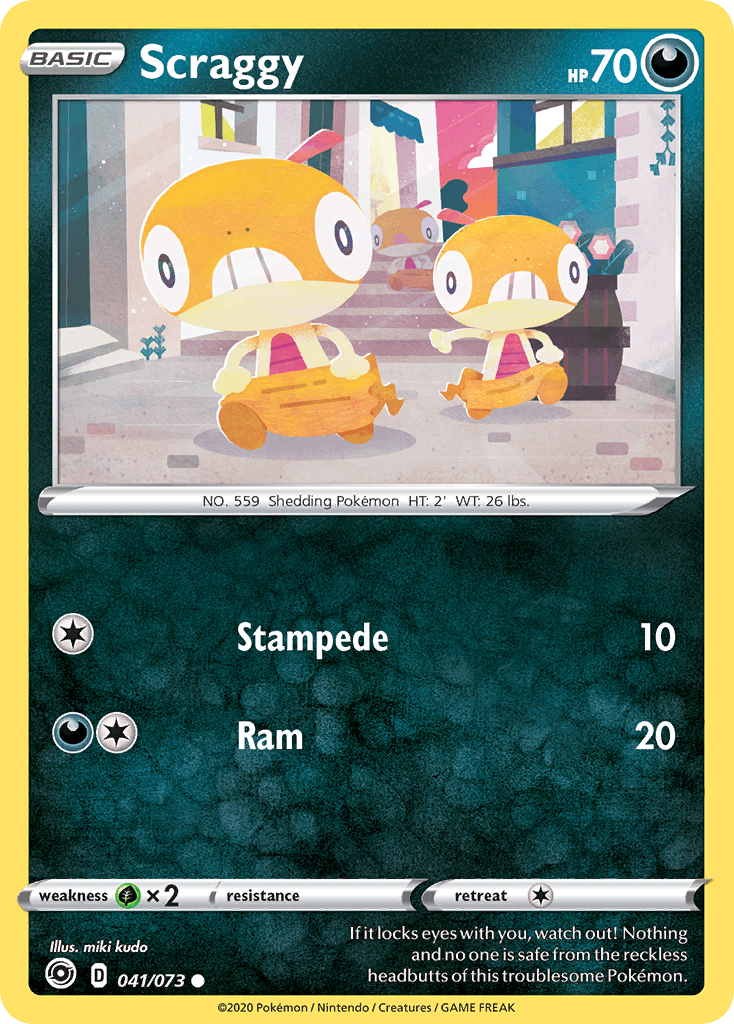 Scraggy Pokémon card