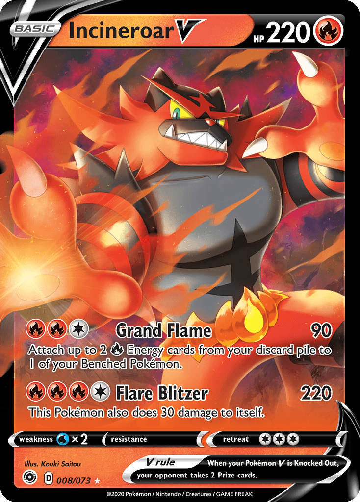 Incineroar V Pokémon card