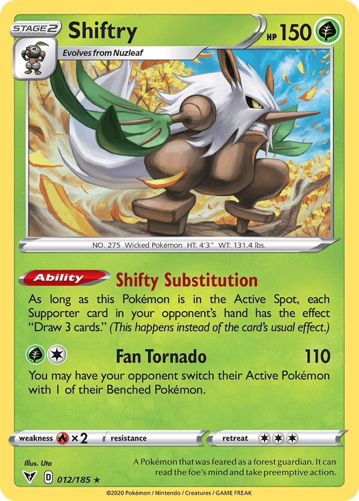 Shiftry Pokémon card