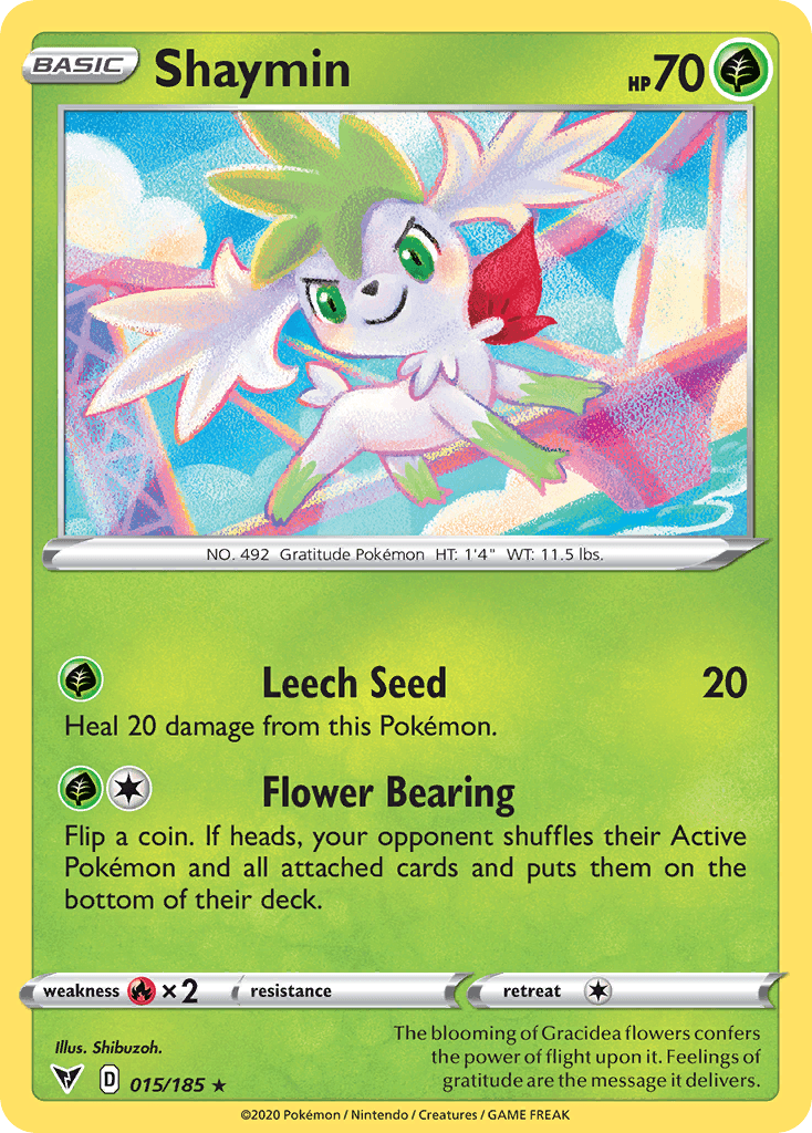 Shaymin Pokémon card