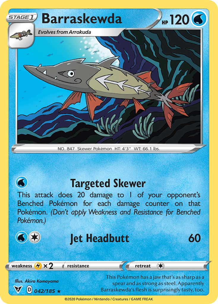 Barraskewda Pokémon card