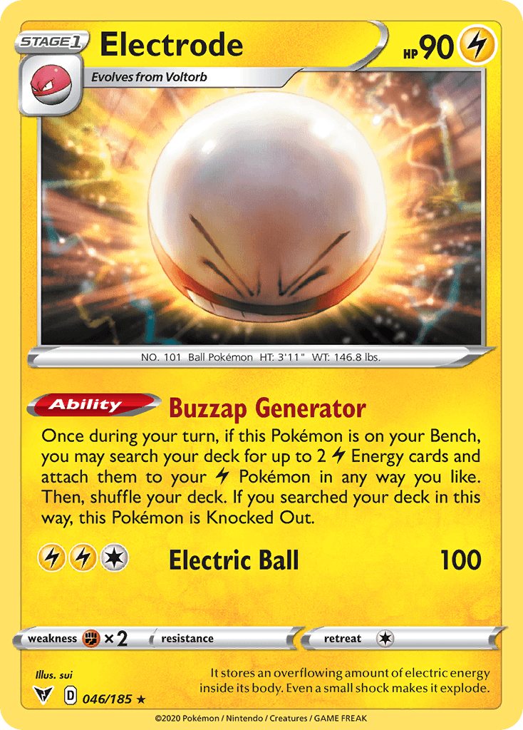 Electrode Pokémon card