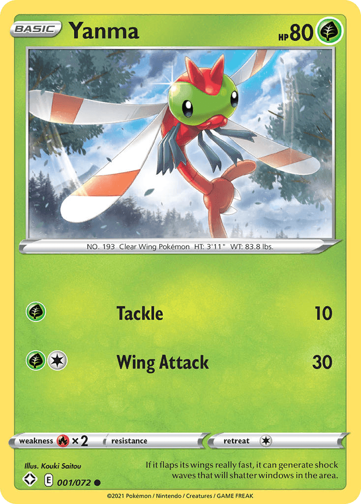 Yanma Pokémon card
