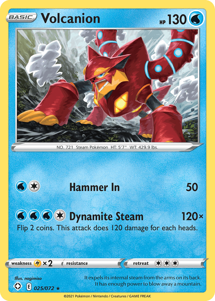 Volcanion Pokémon card