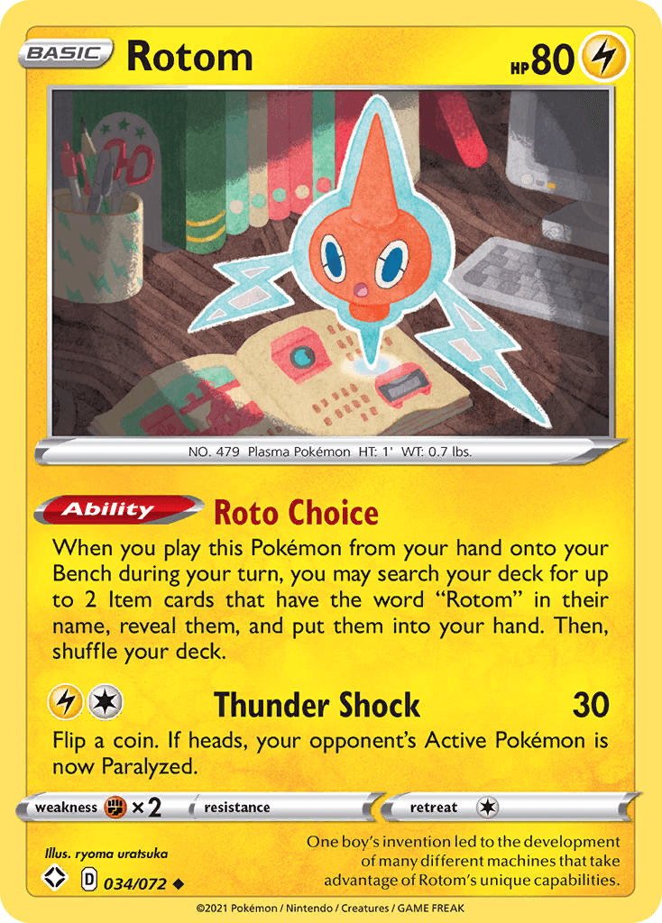 Rotom Pokémon card